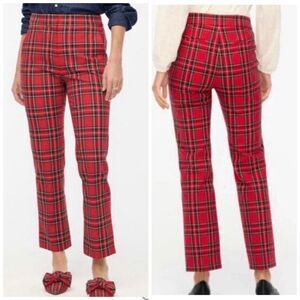 J.Crew BM376 Trendy Chic Kelsey Flare Pants in Festive Tartan Plaid